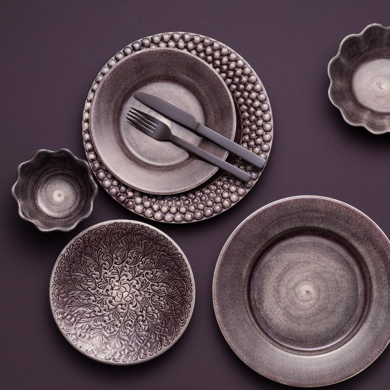 Bubbles Tallrik 20 x 16 cm plommon