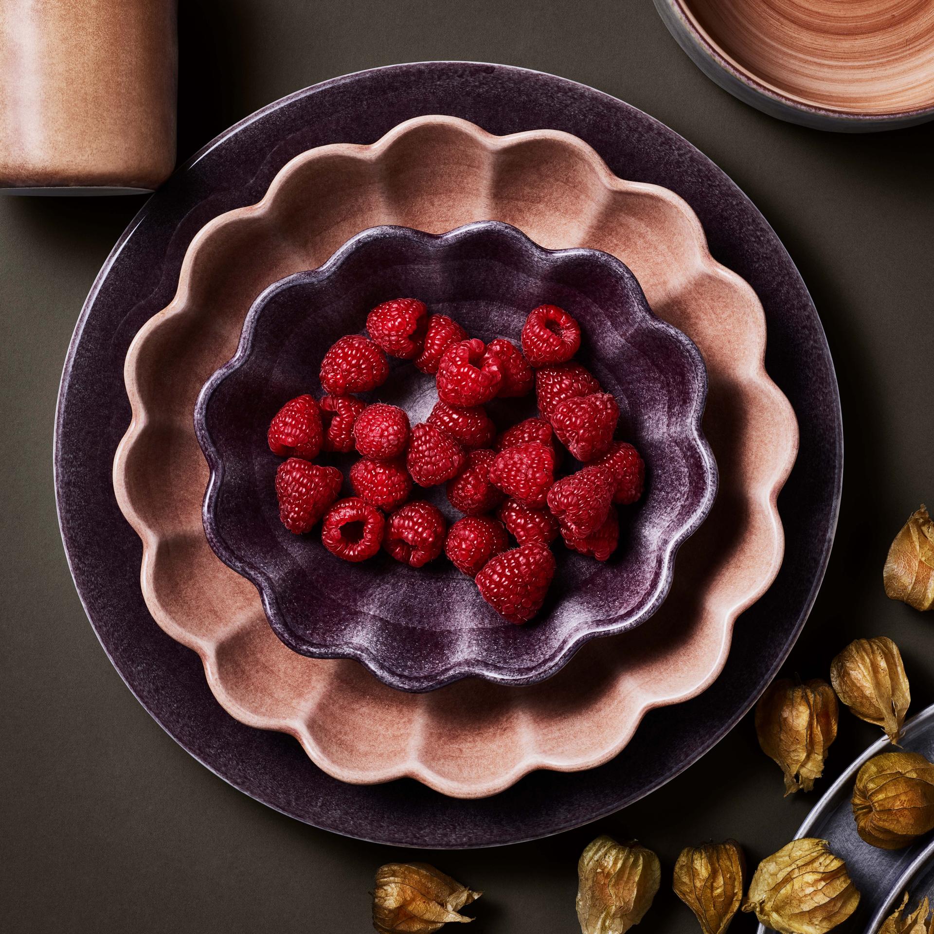 Oyster Skål 40 cl plommon