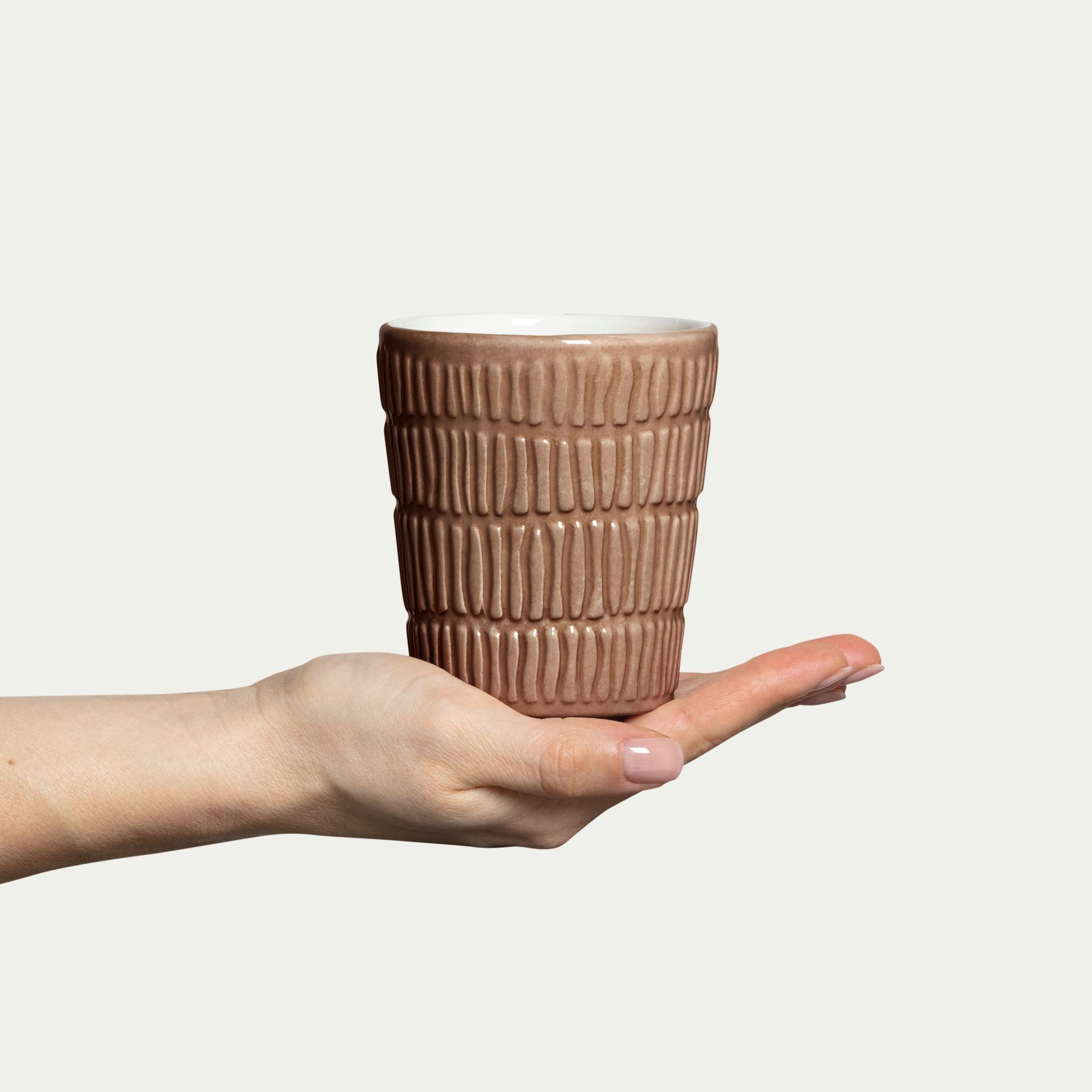 Stripes Mugg 30 cl cinnamon