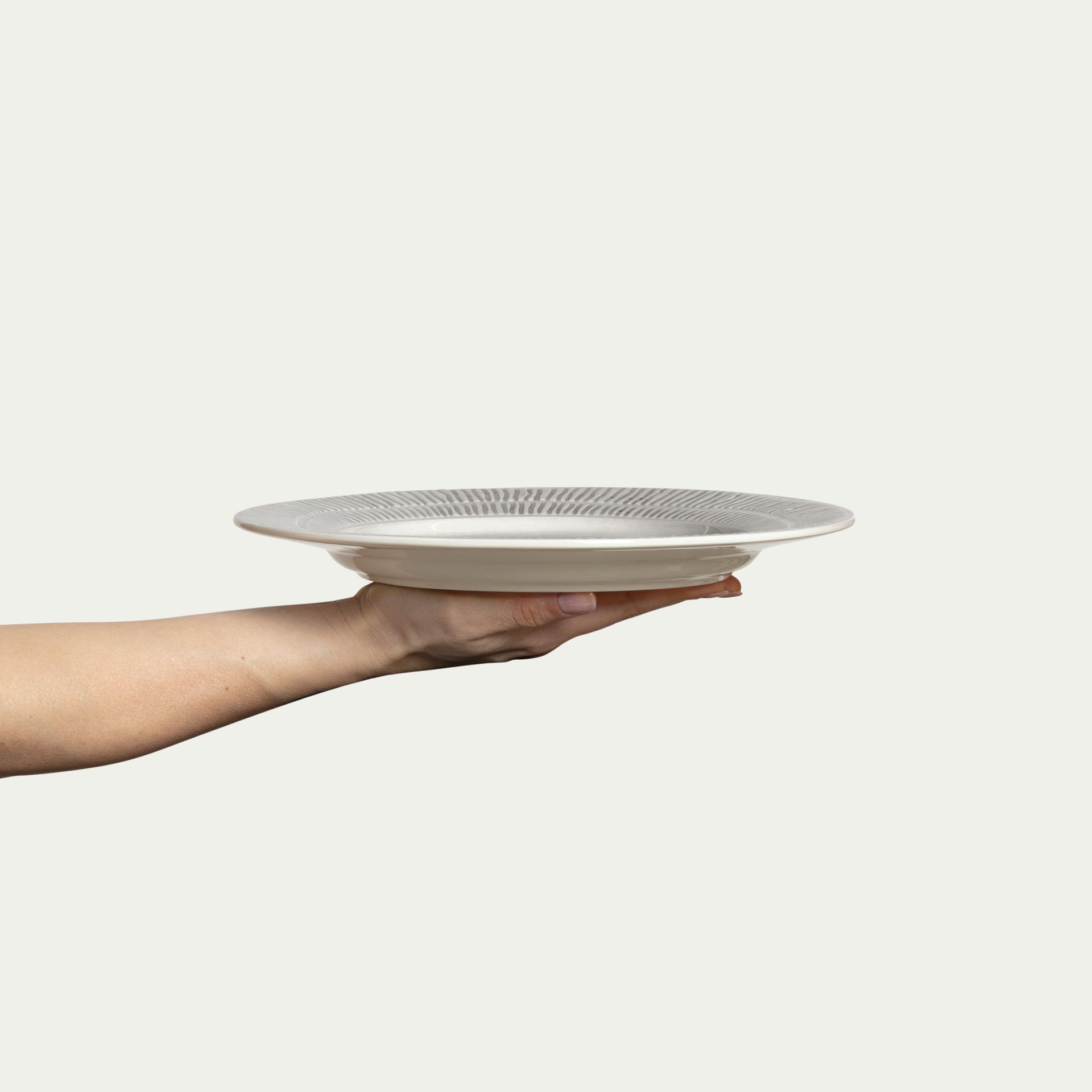 Stripes Tallrik 28 cm Cinnamon