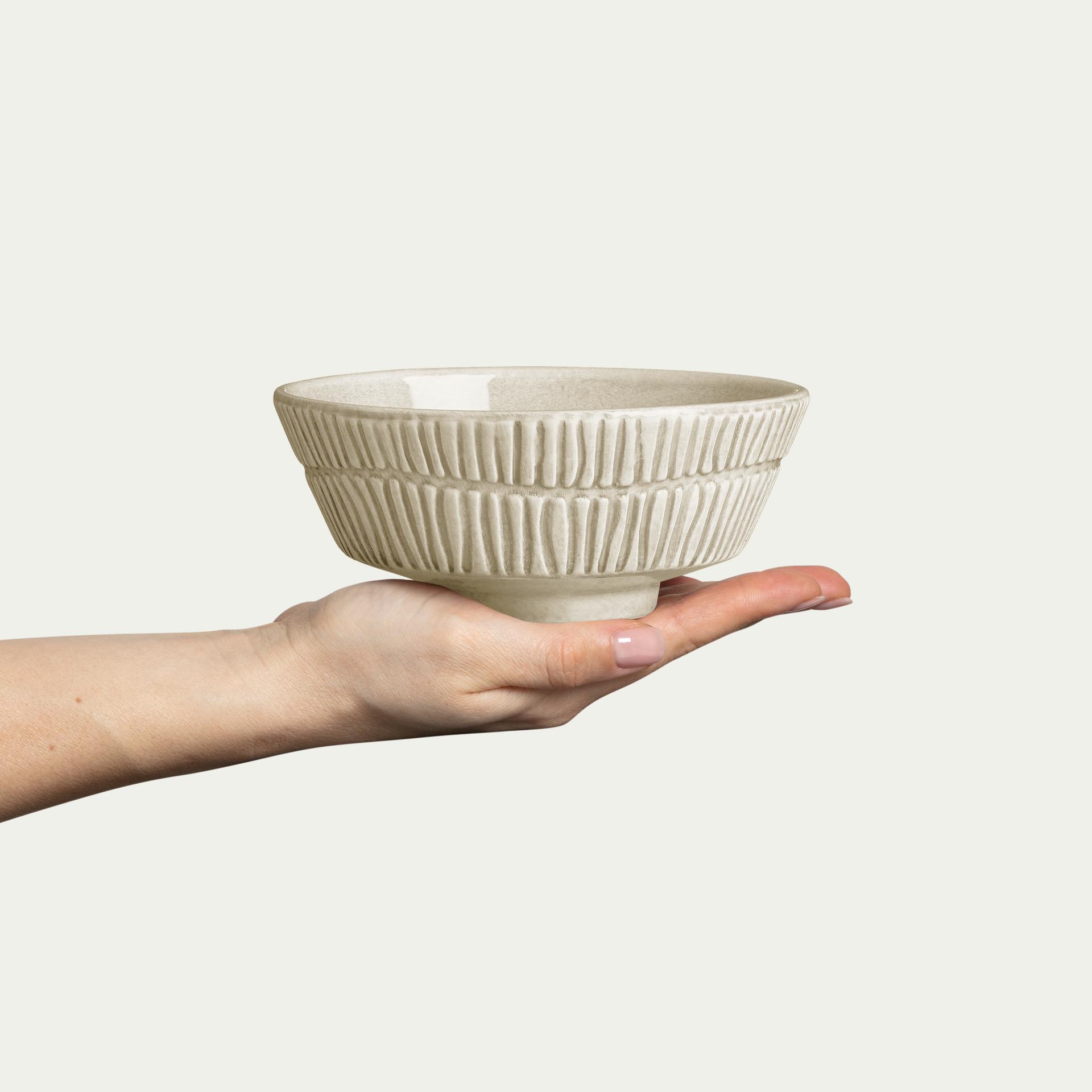 Stripes Skål 50 cl Sand