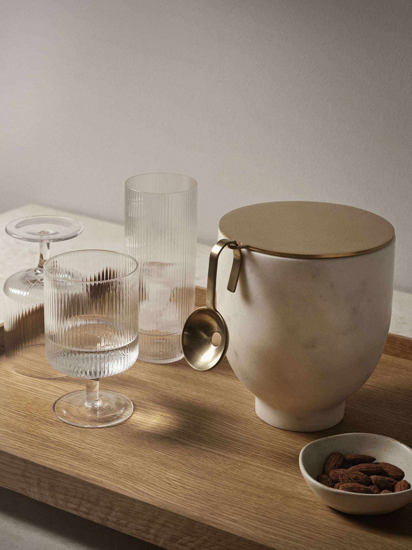 Ripple wine glass clear- Ferm Living