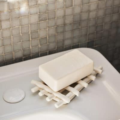 Ceramic Soap Tray off white