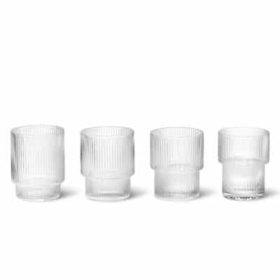 Ripple Glasses Set of 4 clear
