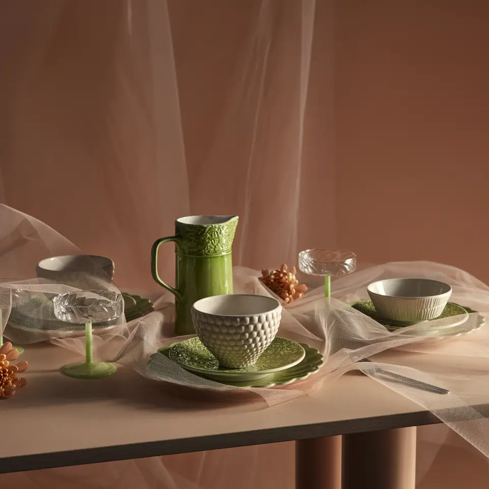 Lace tallrik 20 cm grön 3