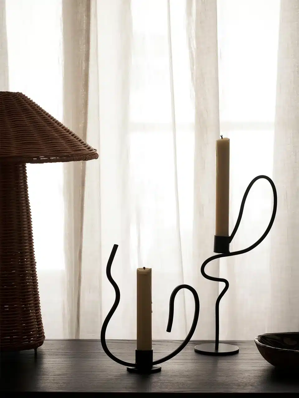 Candle holder high black-Ferm living