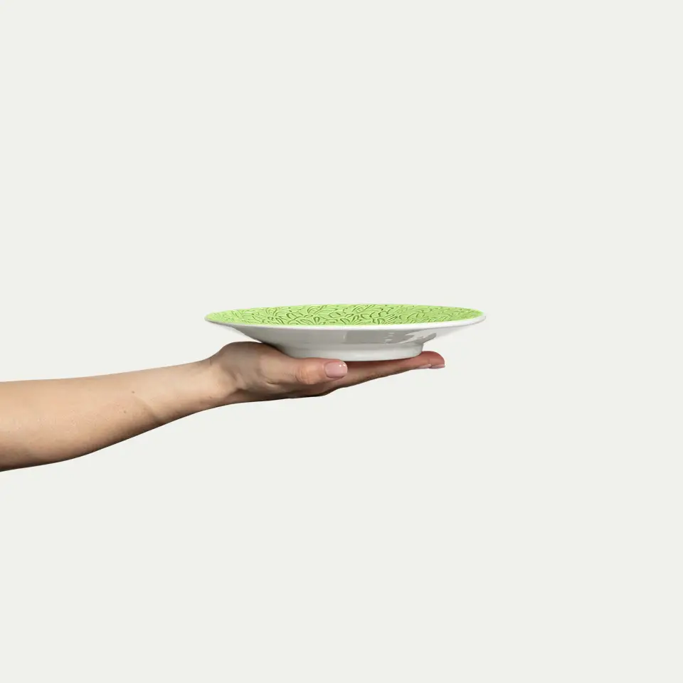 lace tallrik 20 cm grön
