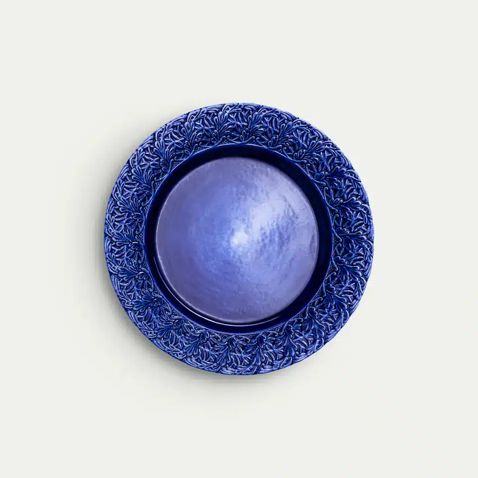 lace tallrik 25 cm blå