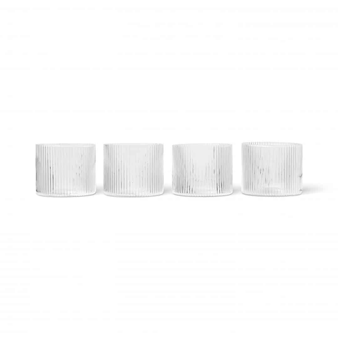 Ripple glasses low clear - Ferm Living