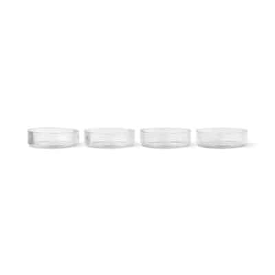 Ripple Serving Bowls 4-pack Clear