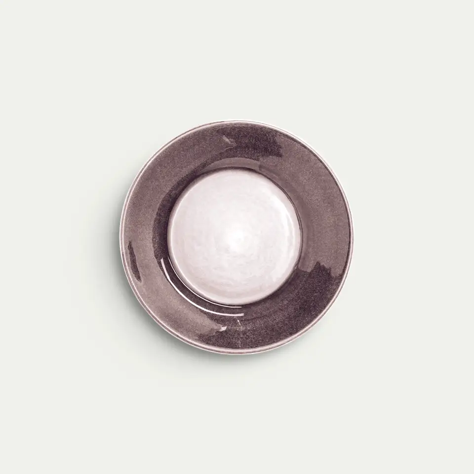 basic tallrik 21 cm plommon