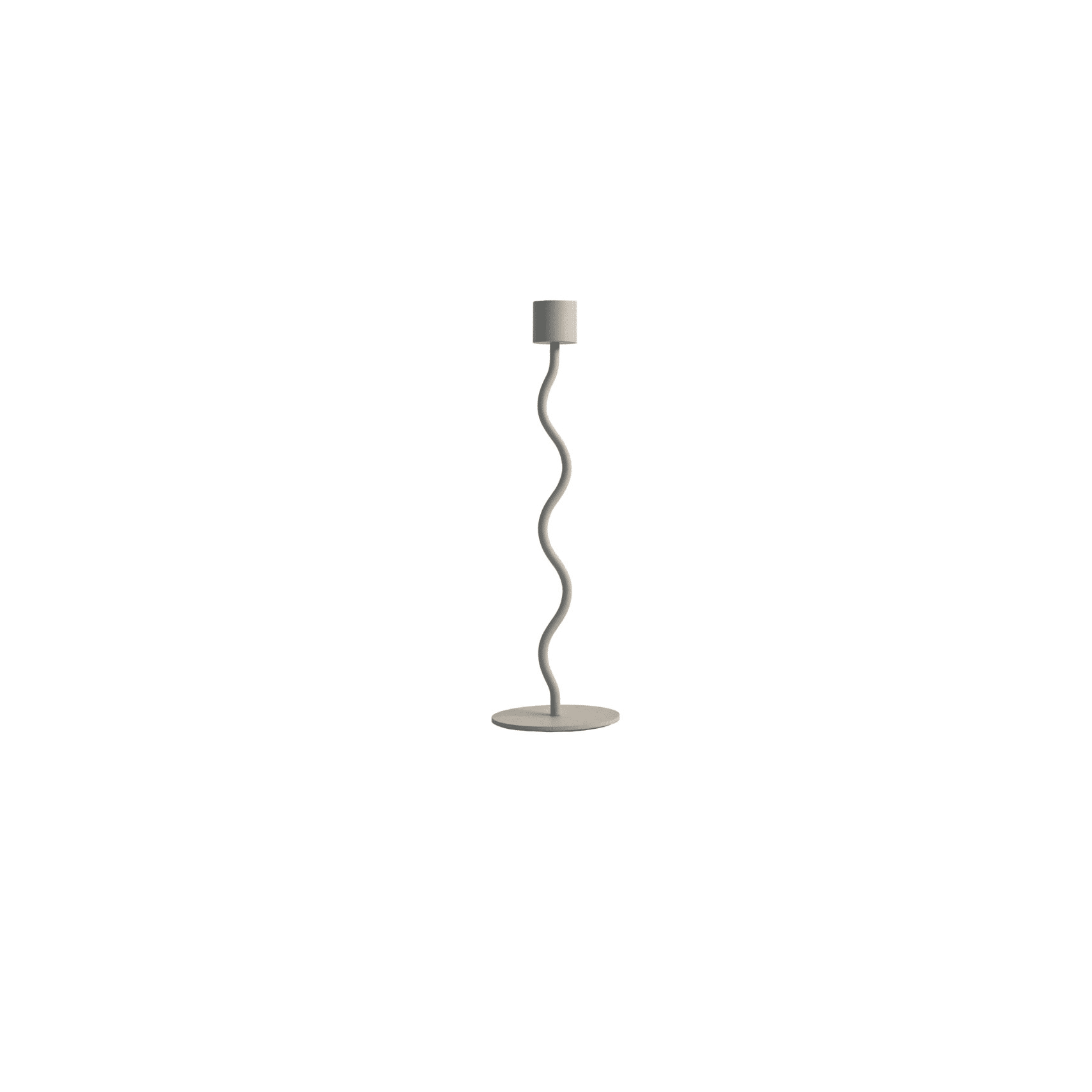 Curved Candleholder Sand 23cm