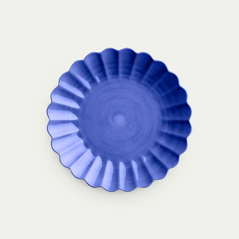 Mateus-oyster tallrik 28 cm ljusblå