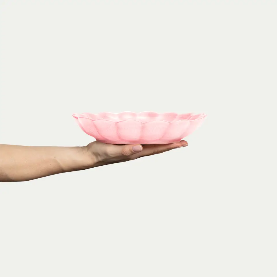 oyster skål 90 cl ljusrosa