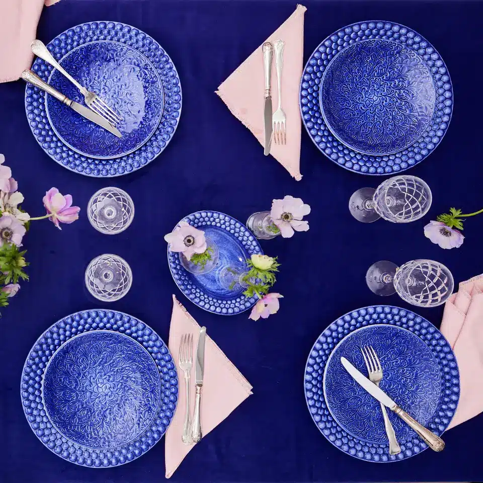 bubble tallrik 28 cm blå 3