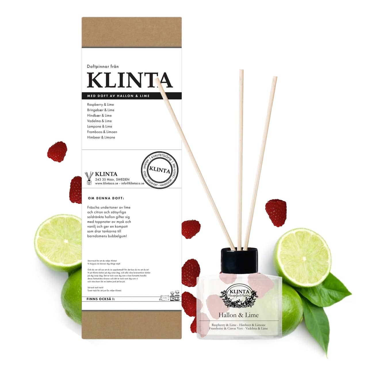Doftpinnar Hallon & Lime 120ml