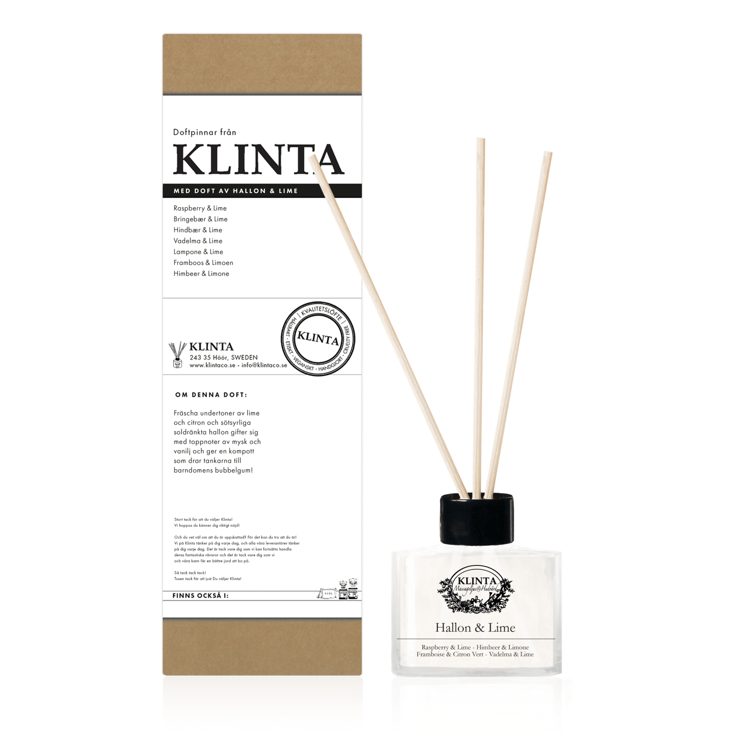 Doftpinnar Hallon & Lime 120ml