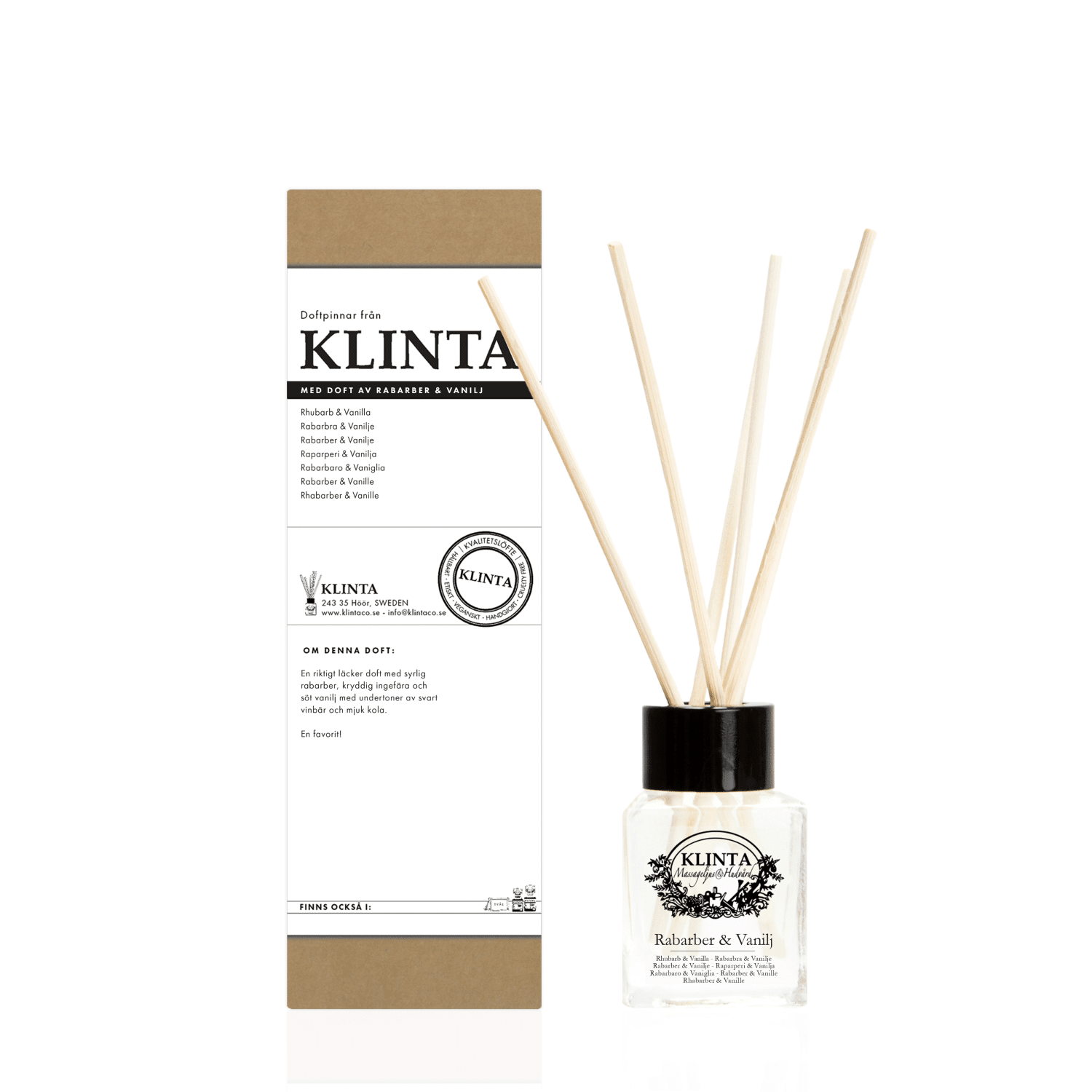 doftpinnar klinta rabarber & vanilj