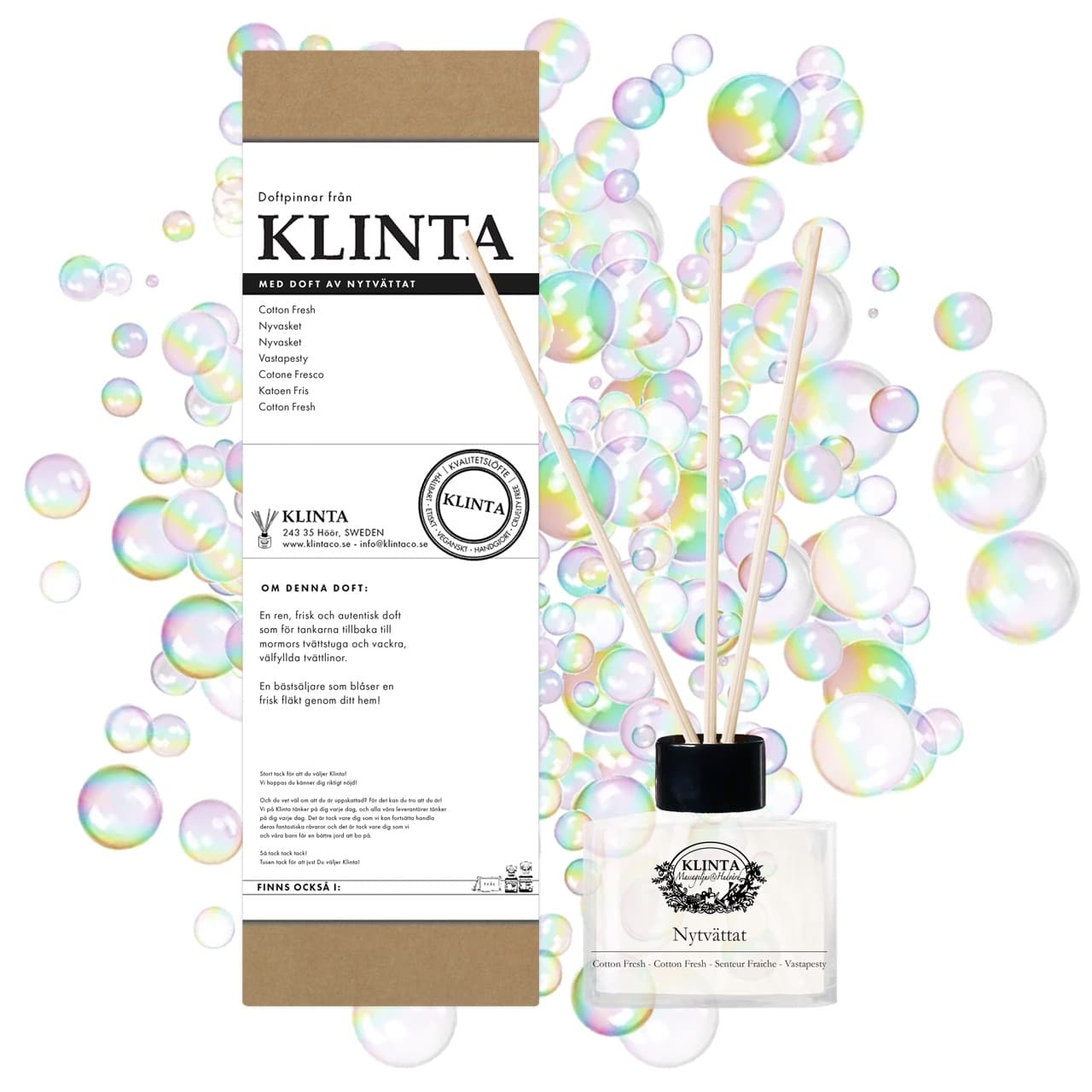 Doftpinnar nytvättat klinta