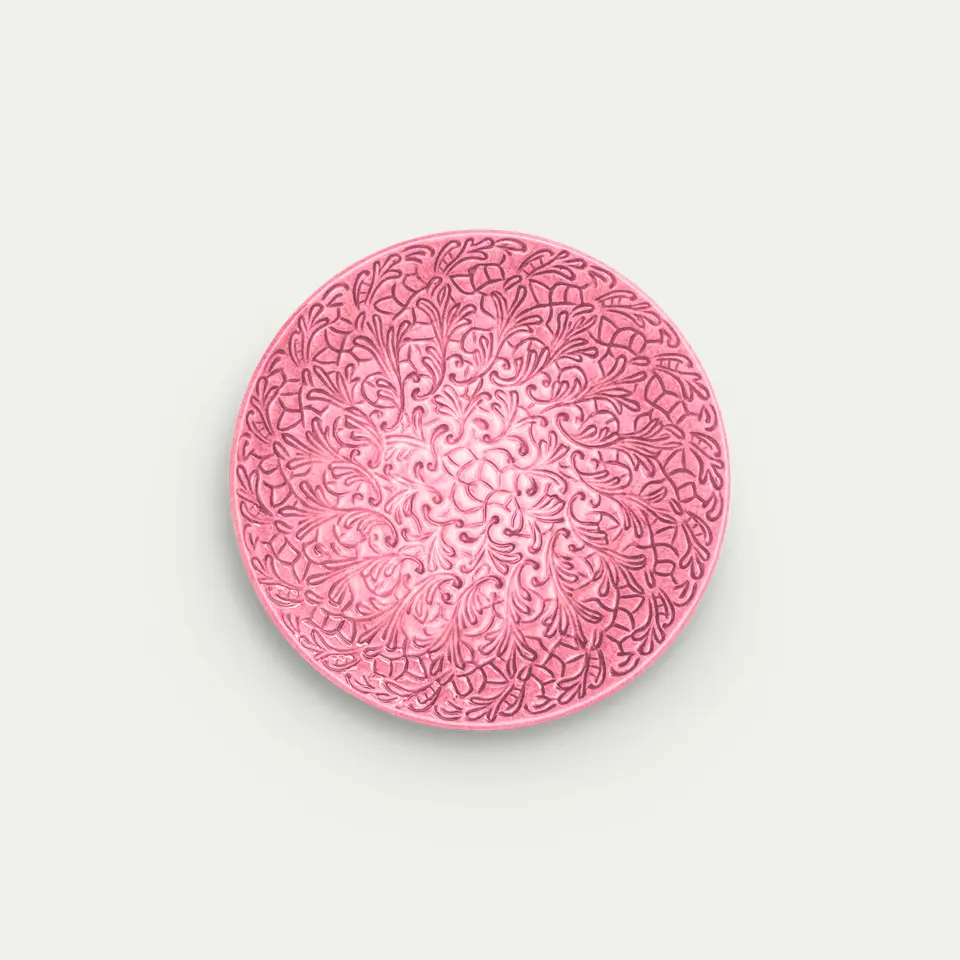 lace tallrik 20 cm rosa