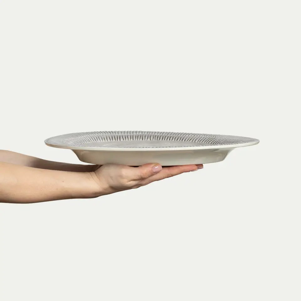 stripes fat 35 x 30 cm grå 1