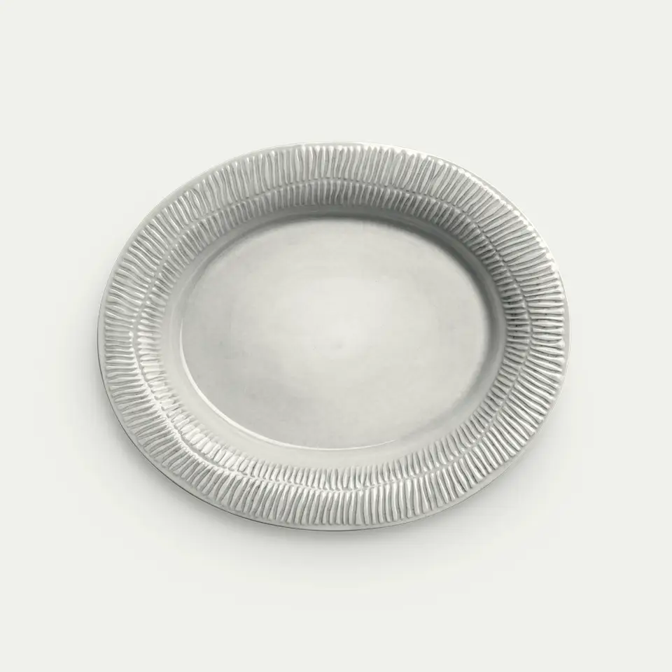 stripes fat 35 x 30 cm grå