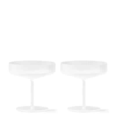 Ripple Champagne Saucers 2-pack Frosted