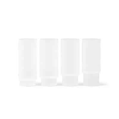 Ripple long drink glasses 4-Pack Frosted