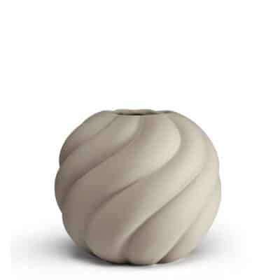 Twist Ball Vase 20cm Sand