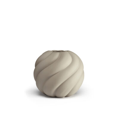 Twist Ball Vase 12 cm Sand