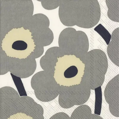 Marimekko Unikko grå/vit