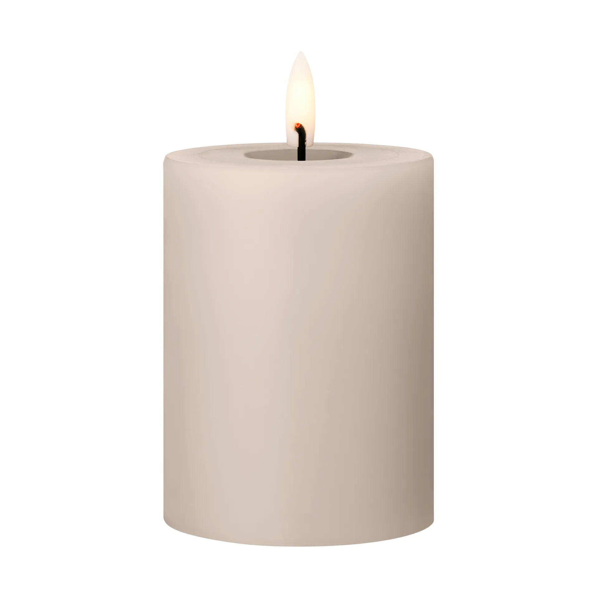 LED blockljus linen grey