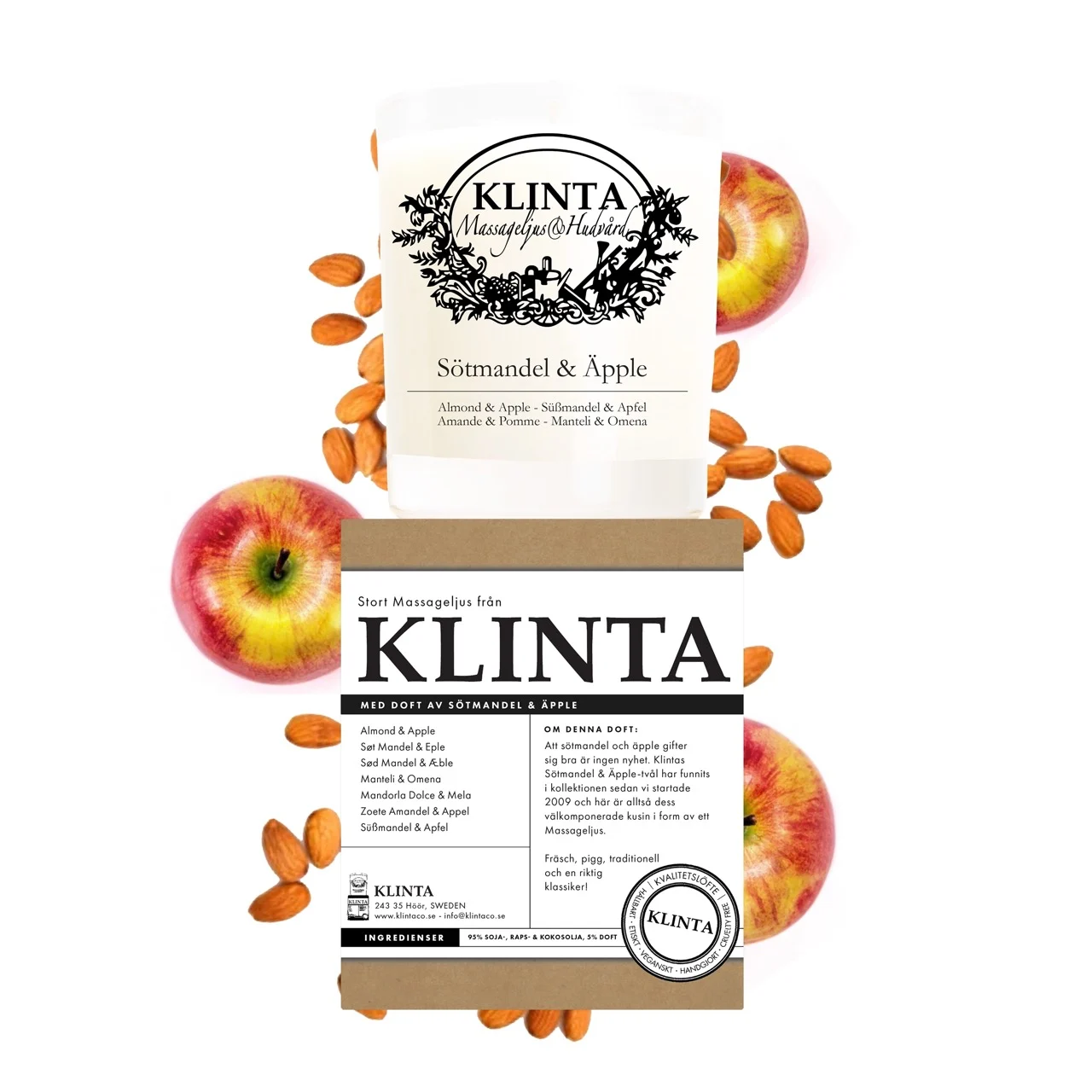 doftljus sötmandel & äpple