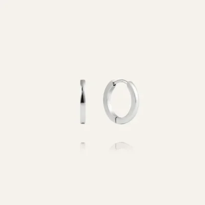 Classic Silver Hoops Medium
