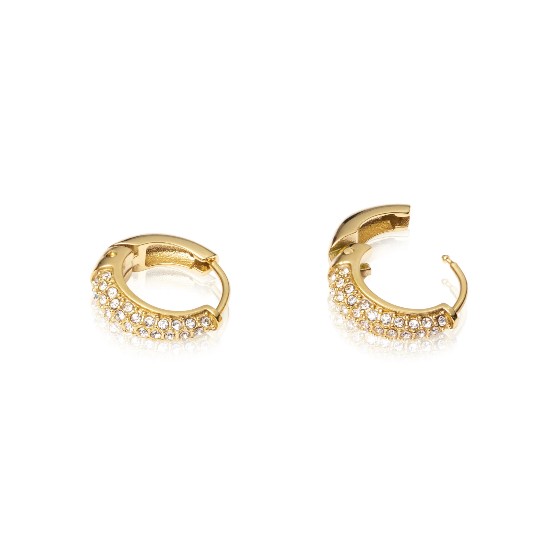MB0194 - Pavé precious small gold hoops- earring 1 angle1 - original (1378143)