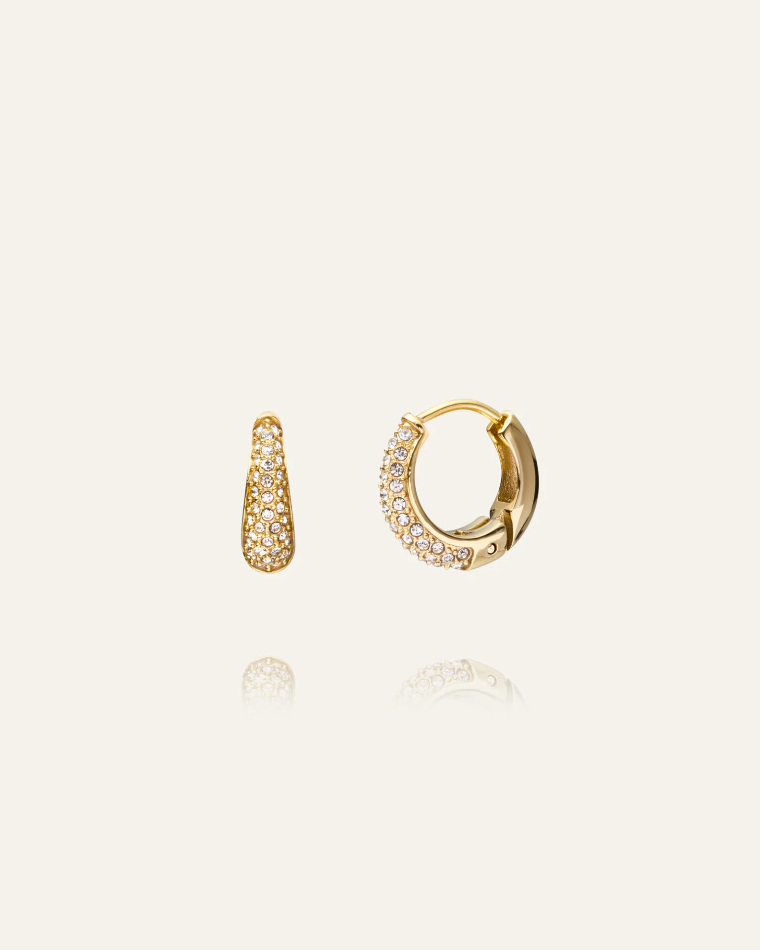 Pavé precious small gold hoops 1 - original (1336132)