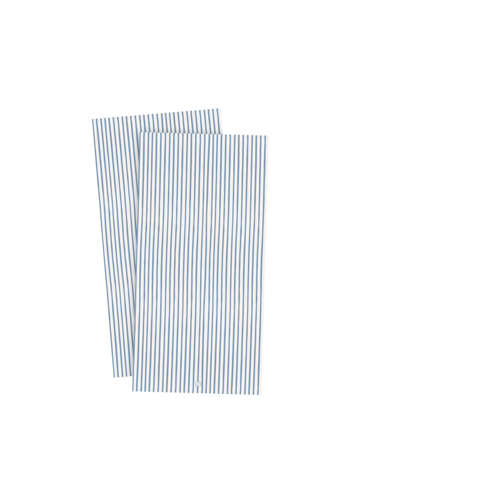 Servetter randig ljusblå / vit