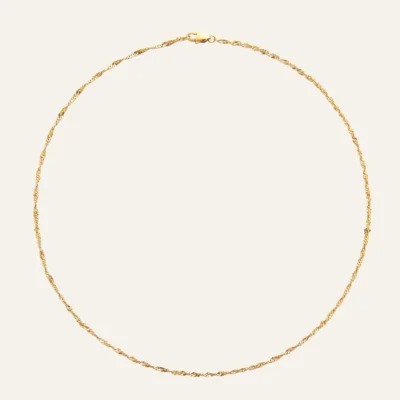 Twirl Necklace Gold 45 cm