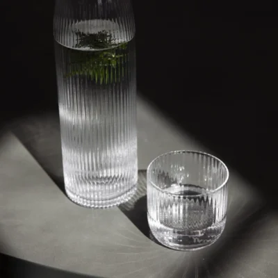 Glaskaraff Räfflad 100 cl
