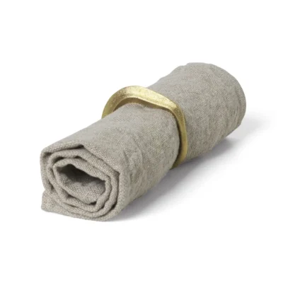 Flow Napkin Rings Brass 4-Pack