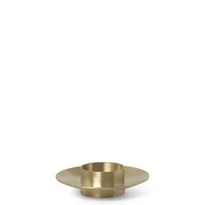 Block Candle Holder Brass