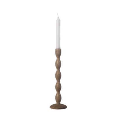 Ljusstake Trä d9 h31cm Natur