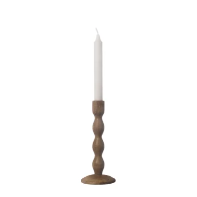 Ljusstake Trä d9 h21 cm Natur