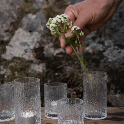 Vas/Ljuslykta d6 h 8,5 Mönstrat Glas