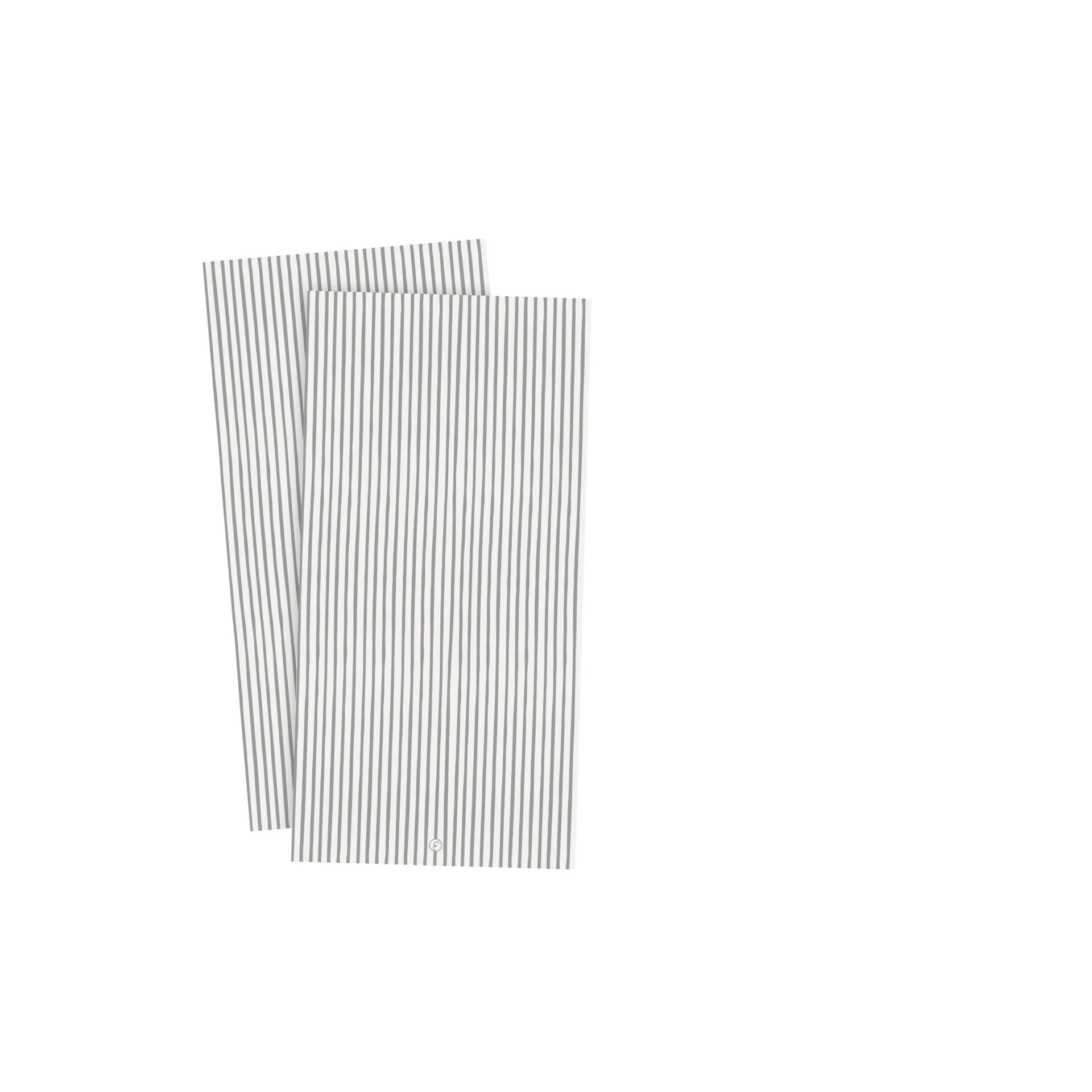 Servett vit med grå rand 1