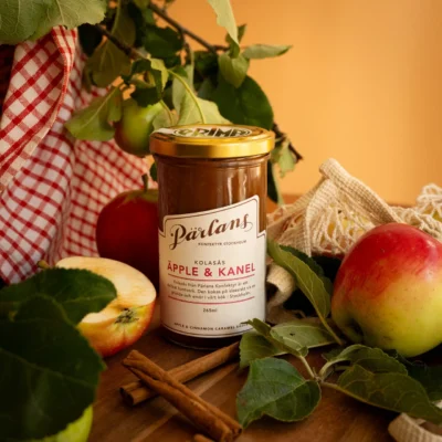 Kolasås äpple & kanel glasburk
