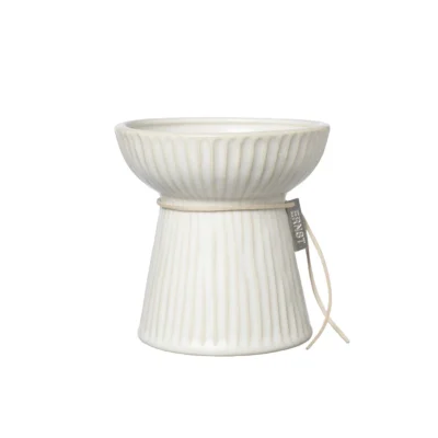 Lökvas räfflad naturvit h 12