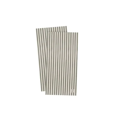 Servett 10×20 grön/ljusgrå