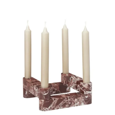 Newel Modular Candle Holder Rosso
