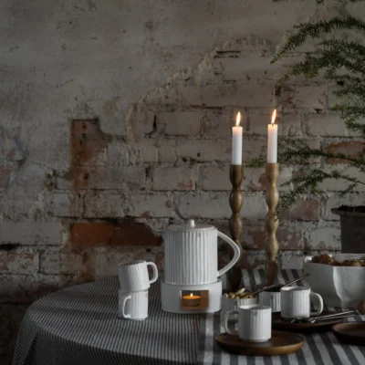 Löpare 45×150 bred rand grön/vit